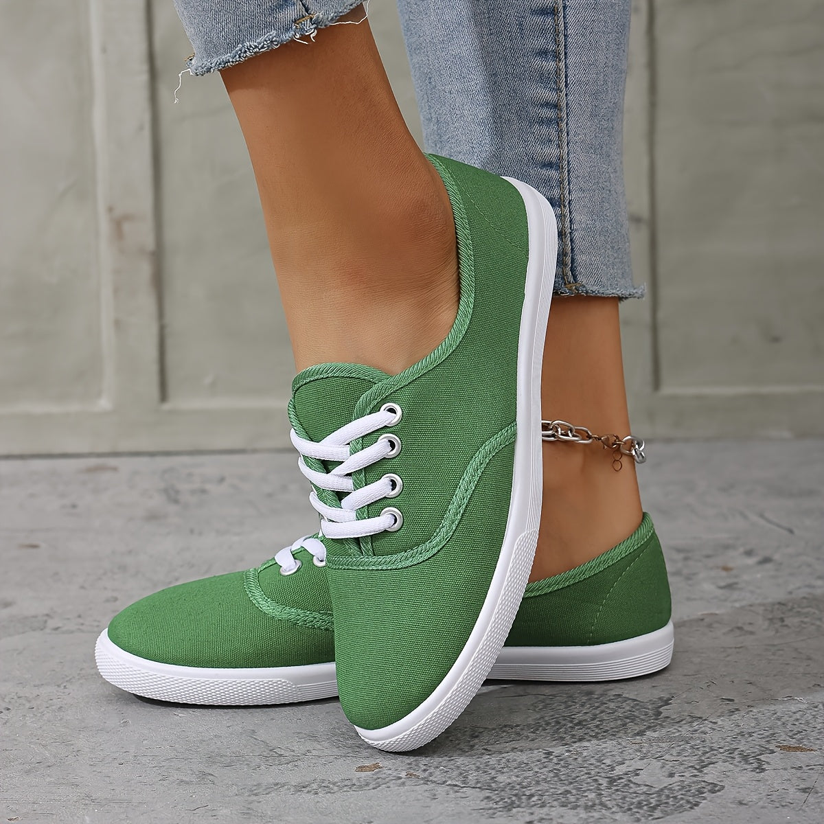 Women's Casual Flat Sports Shoes Breathable Canvas Comfortable Sneakers