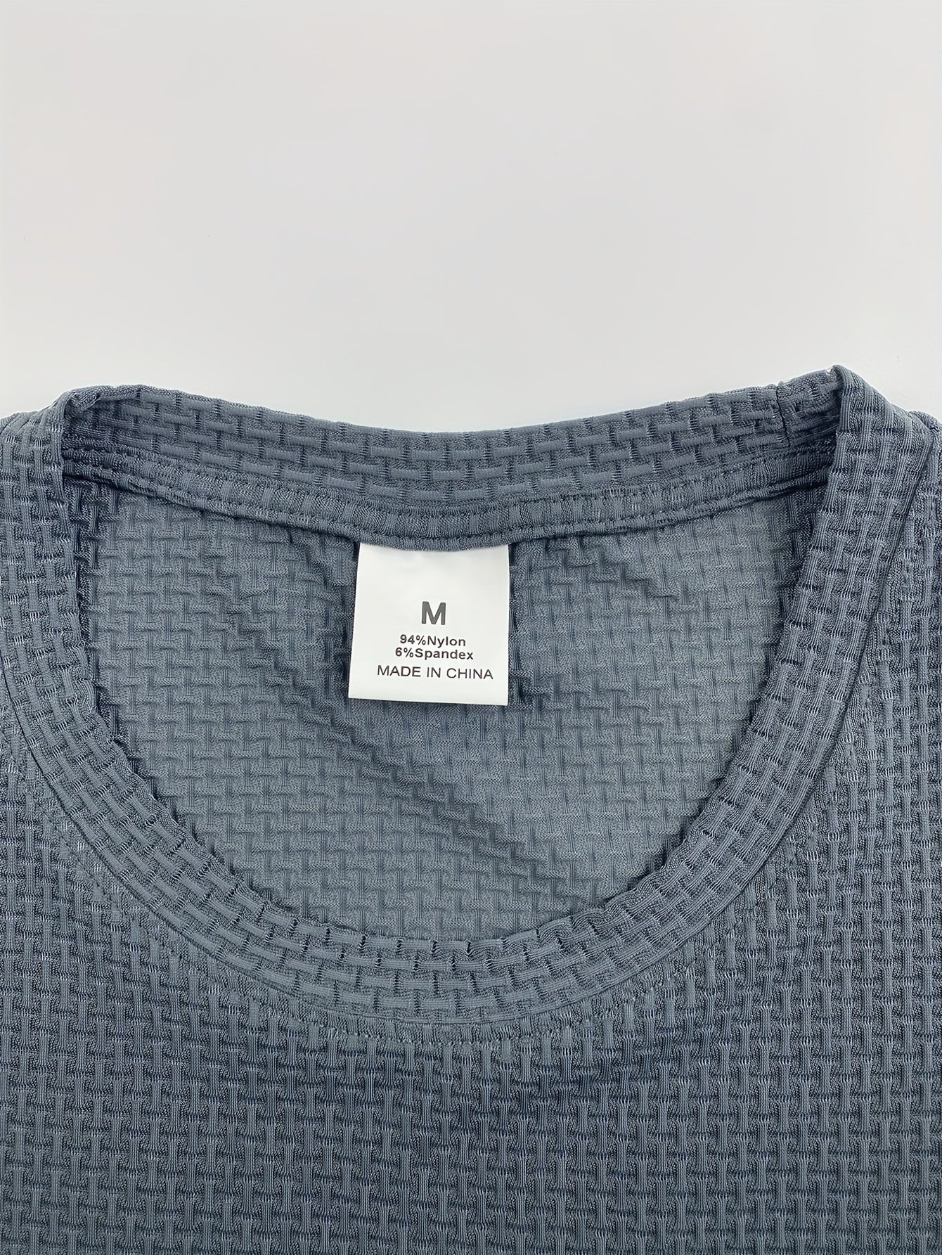 Men's Red Casual T-Shirt Nylon Spandex Crew Neck Summer Non-Stretch