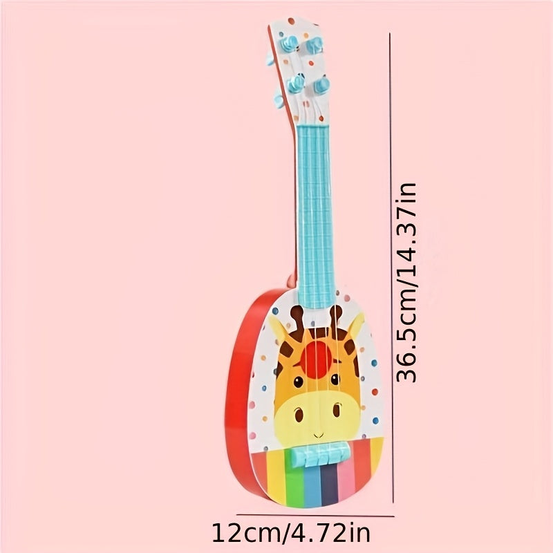 Kids Cartoon Themed 14-Inch Ukulele Toy for Children Educational Musical Instrument