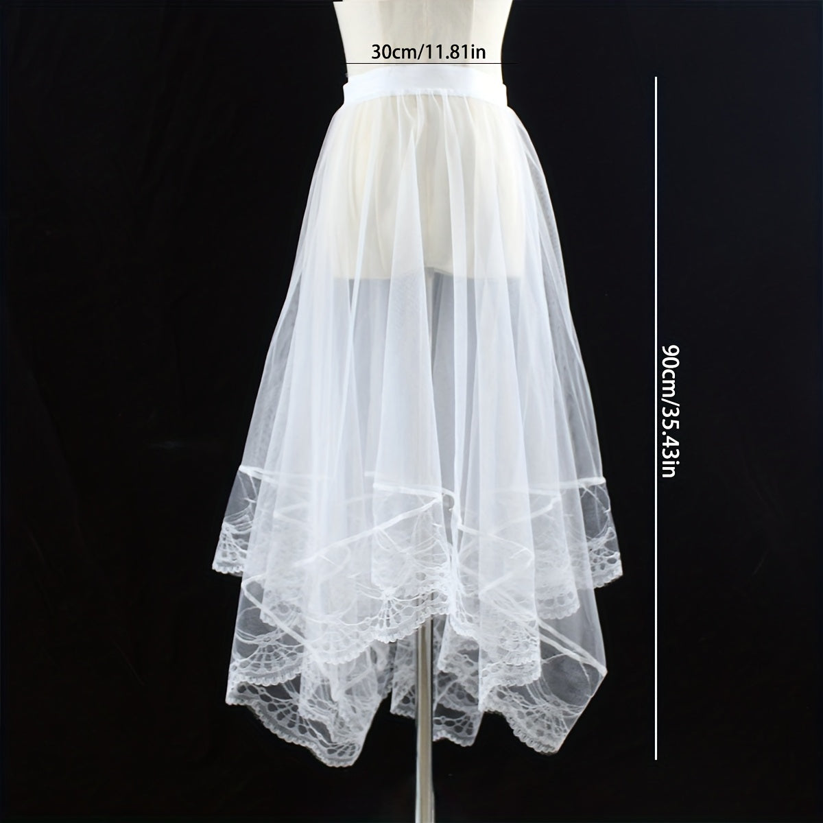 Women's Lace Tulle Ballet Skirt Solid Color Mesh Casual Outer Skirt