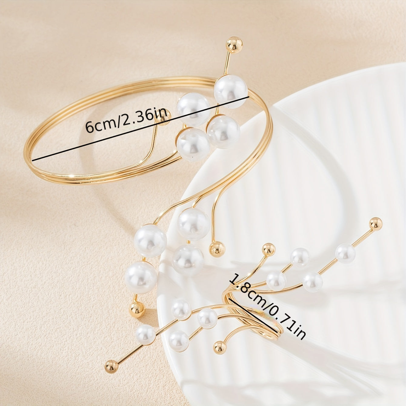 Stylish Irregular Design Bangle and Ring Set for Women Suitable for Gifting