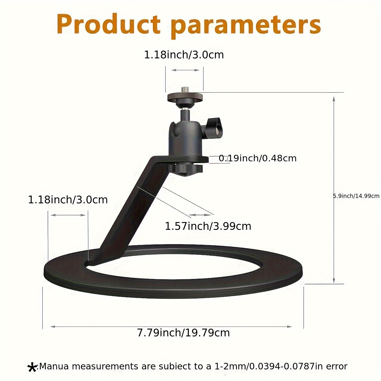 2024 Carbon Steel Projector Stand with 360-Degree Rotation Non-Slip Base Adjustable Desktop