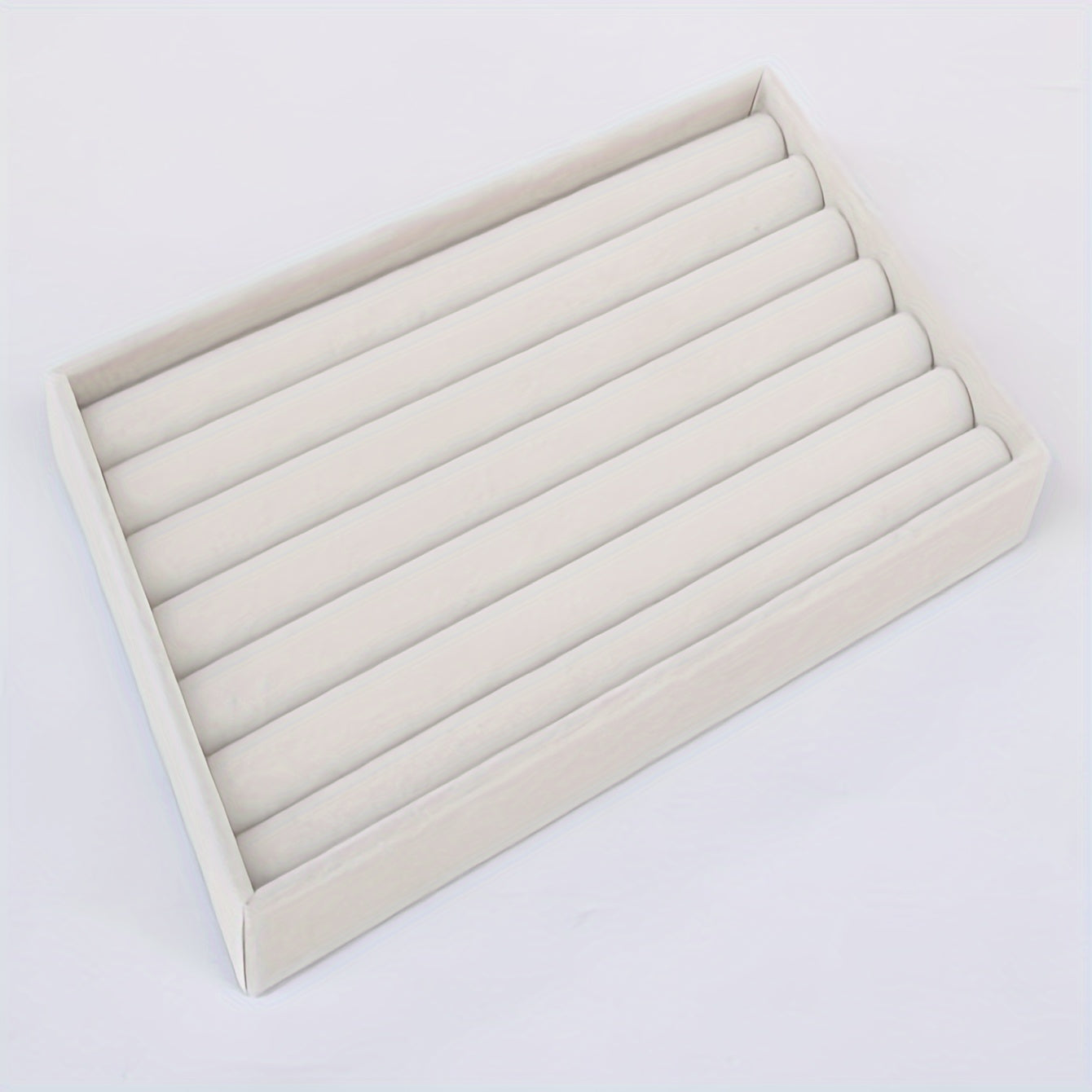 Flannel Jewelry Organizer Tray with Stackable Drawer Dividers for Earrings Necklaces and Bracelets