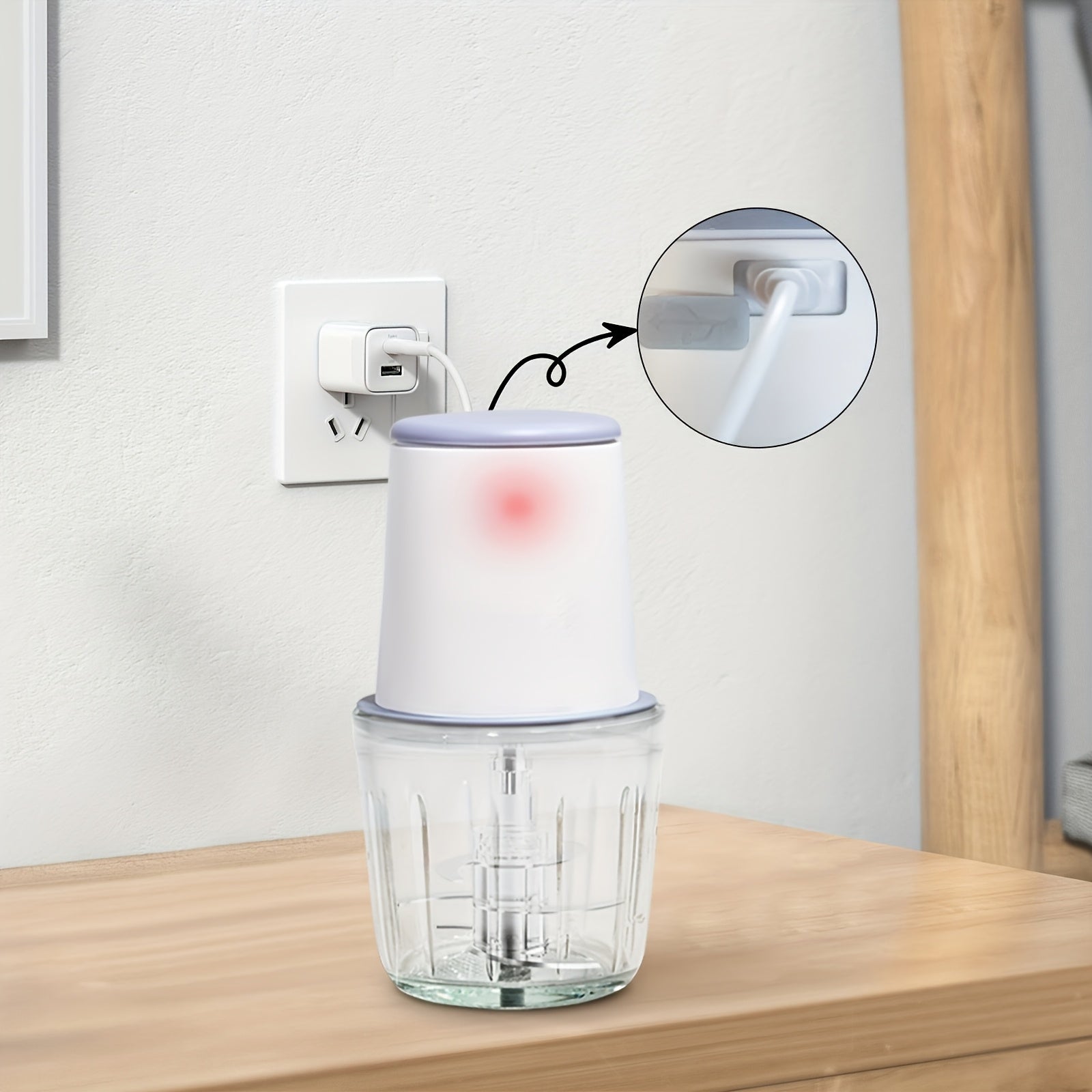 Electric Food Processor 8 Cup Capacity with Sharp Blades for Meat Fruits Vegetables Nuts