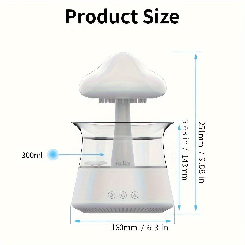 Увлажнитель воздуха Rain Lamp Essence Humidifier 300 мл, распылитель холодного тумана