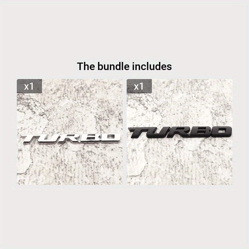 Universal Car Turbo Emblem Zinc Alloy 3D Metal Decal Sticker
