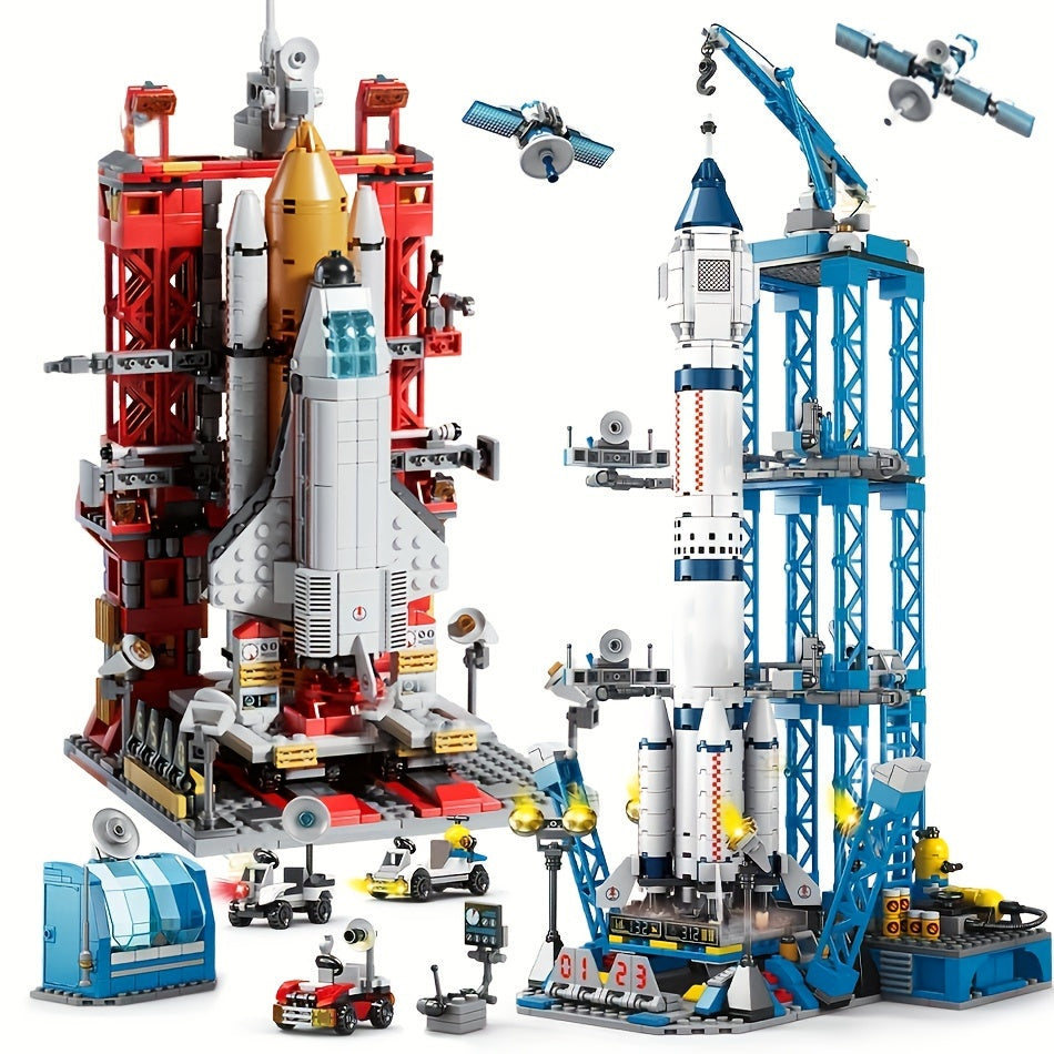 Space Shuttle and Rocket Launch Center Building Block Toy Set for Kids 512 Pieces