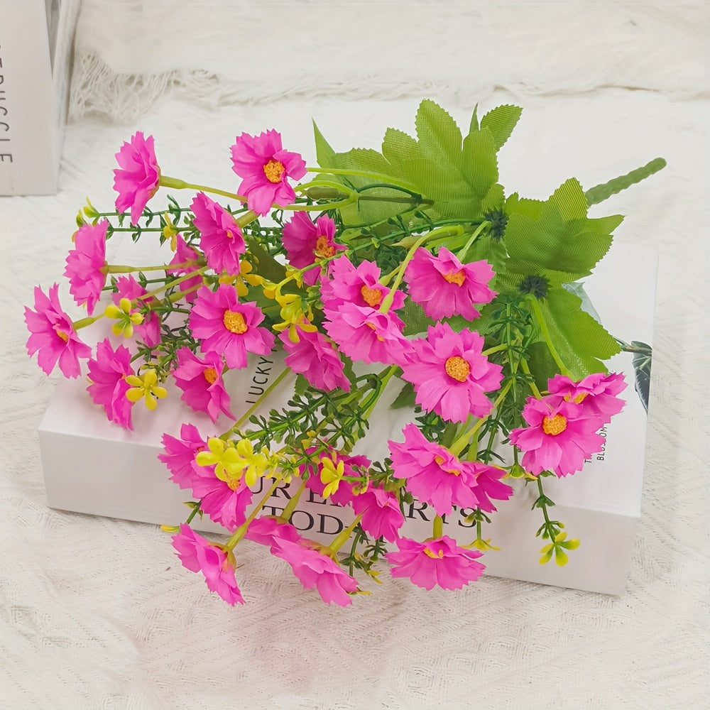 Artificial Daisy Bouquet with Faux Wild Chrysanthemums for Indoor Outdoor Decor