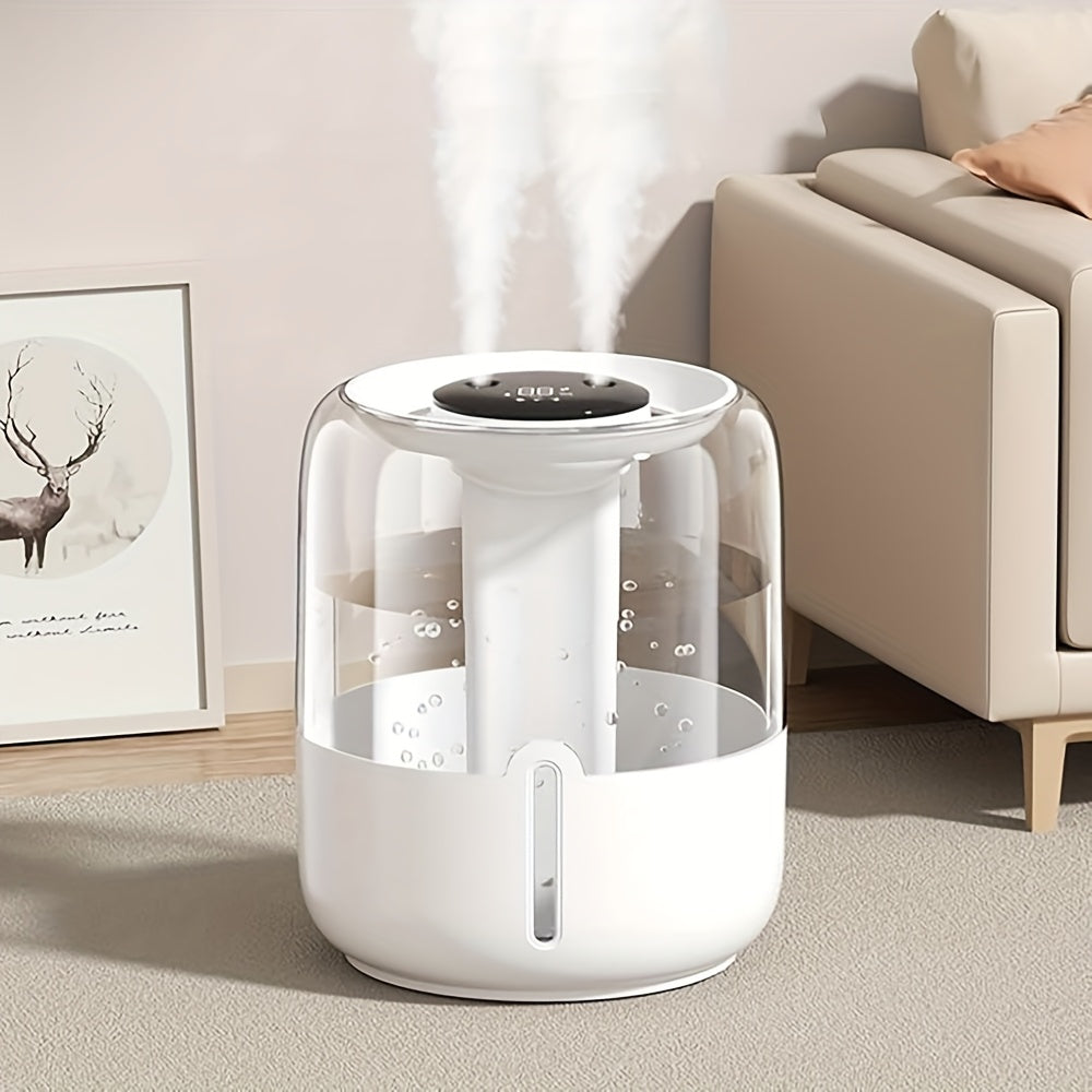 Dual Spray USB Humidifier with Digital Display for Home Office Bedroom