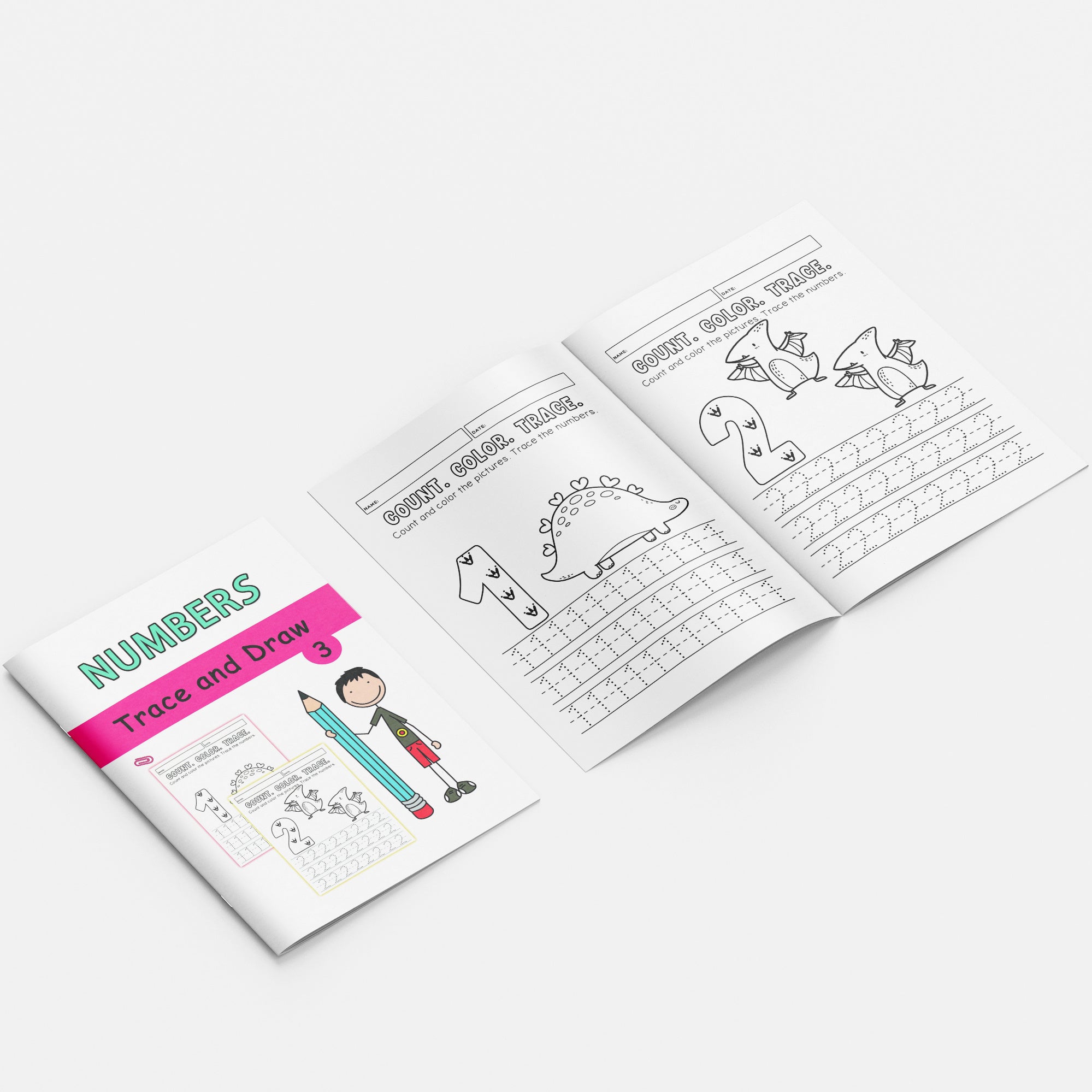 Children's Coloring Book for Kids Ages 4-8 Number Learning Educational Activity Paperback