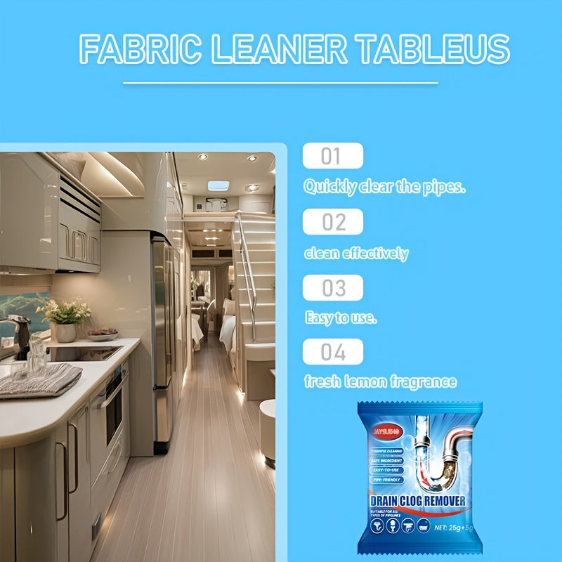 Drain Pipe Cleaning Powder for Clogs Hair Food Residue Oil Toilet Paper