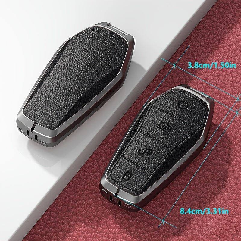 Коричневая защитная крышка для автомобильного ключа из сплава, чехол для брелока дистанционного управления