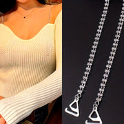 Invisible Bra Straps Set with Gold Water Drill Back Accessories for Summer Women