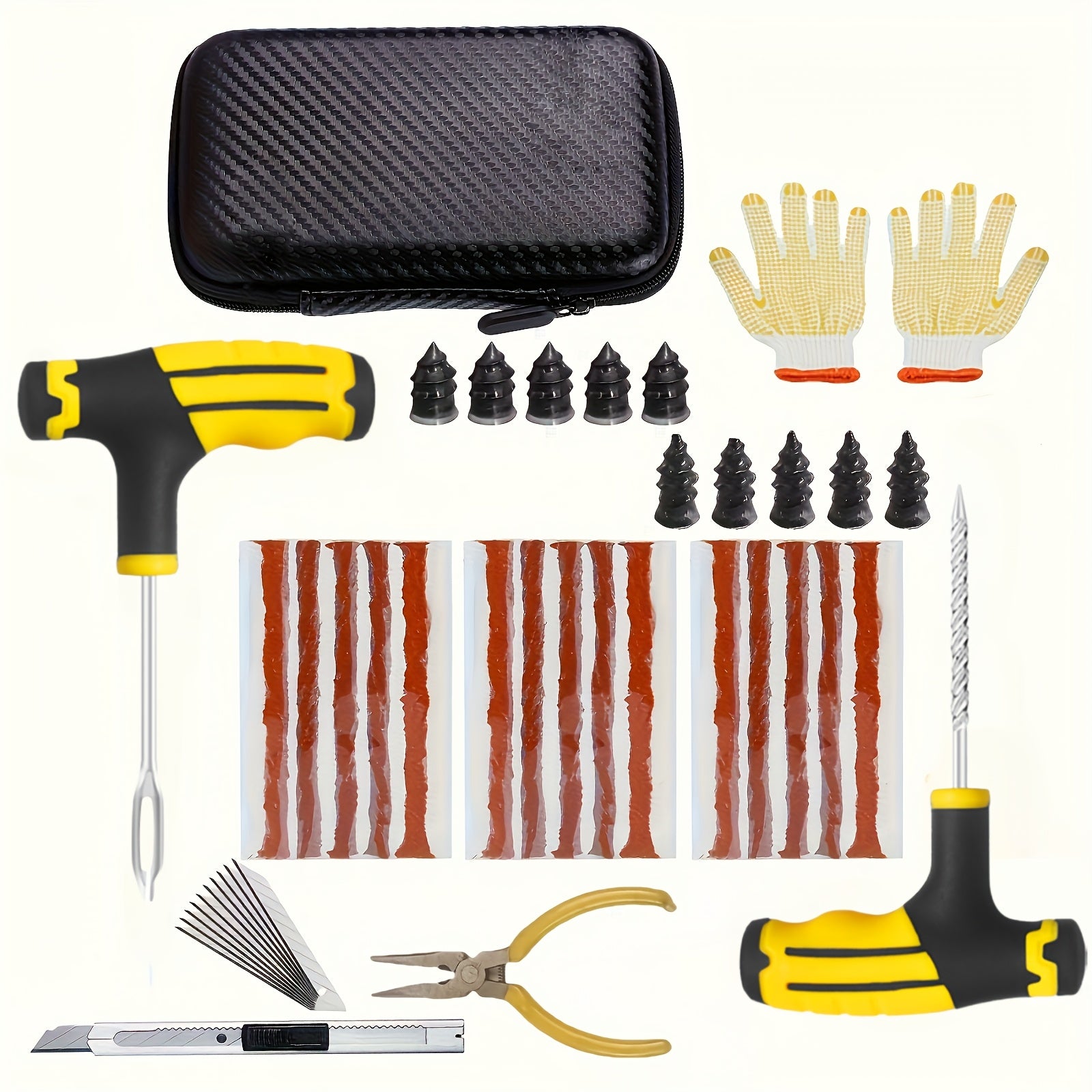 Avtomobil shinalarini ta'mirlash uchun to'ldirish uchun qurollar, favqulodda shinalarni yopishtirish, 23/42 dona