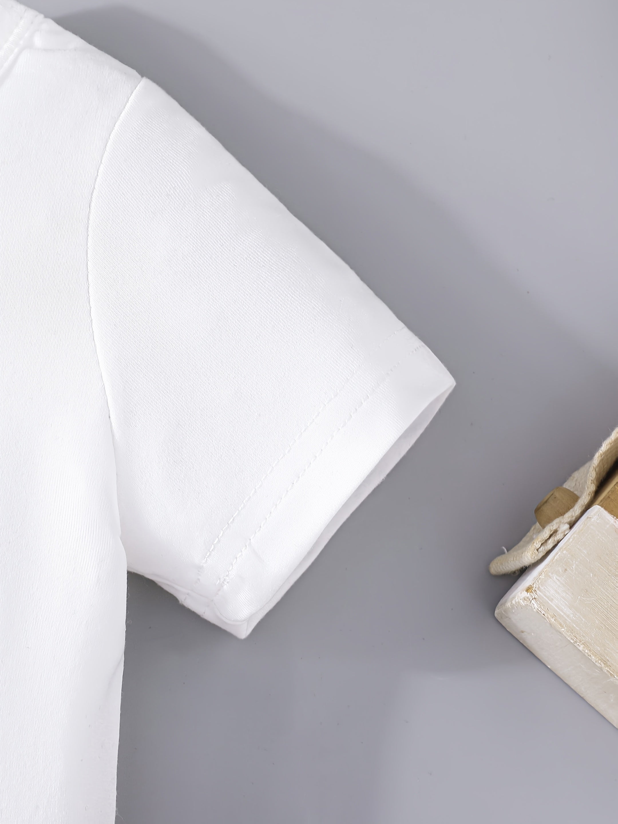 Boys' Spring Fall Cartoon Dog Print T-Shirt and Orange Shorts Outfit Set