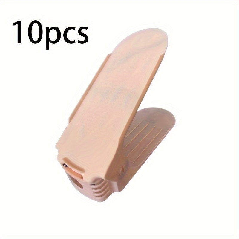 10 Adjustable Plastic Shoe Racks Space-Saving Hallway Entryway Living Room Organizers