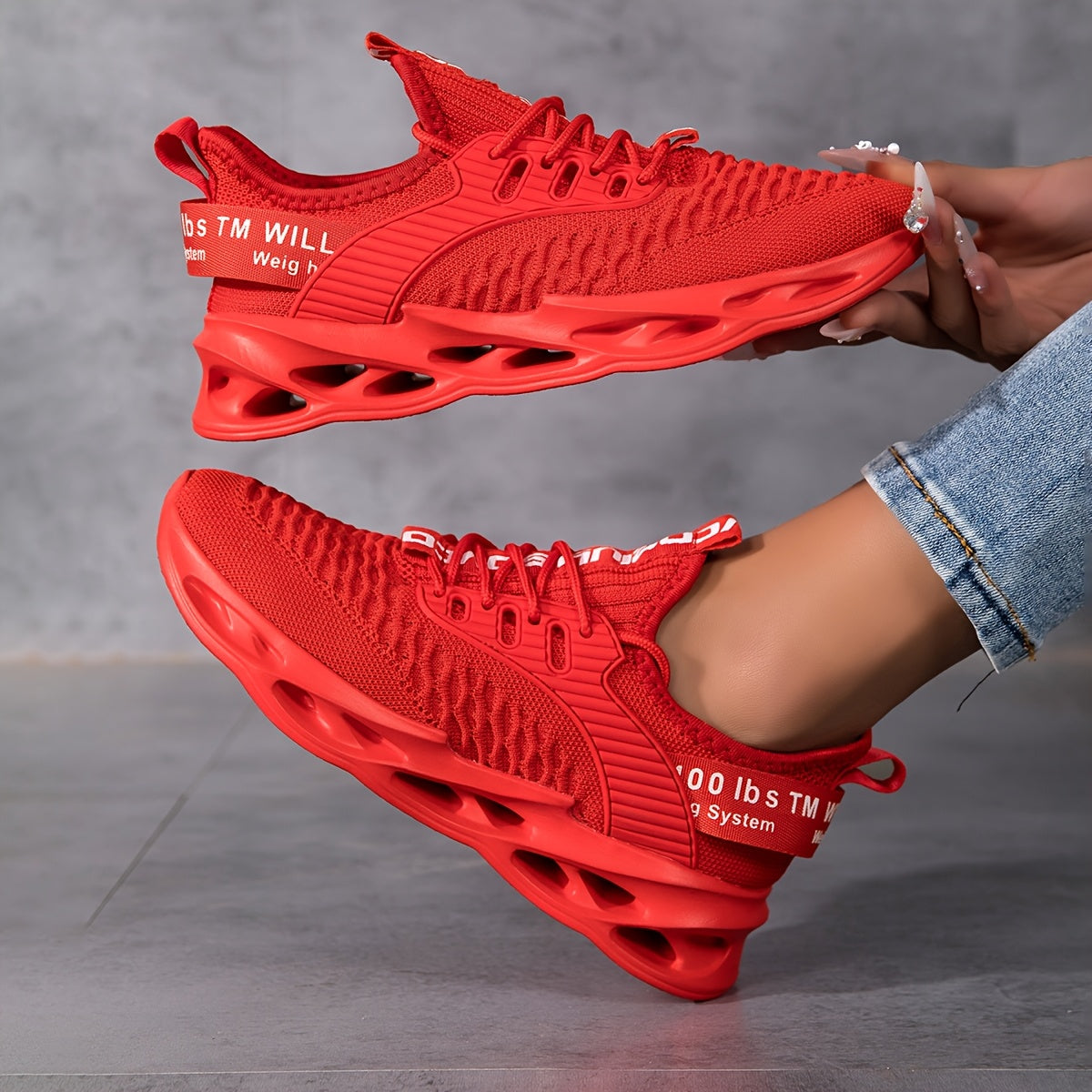 Women's Bright Pink Athletic Sneakers Casual Breathable Comfortable Shoe
