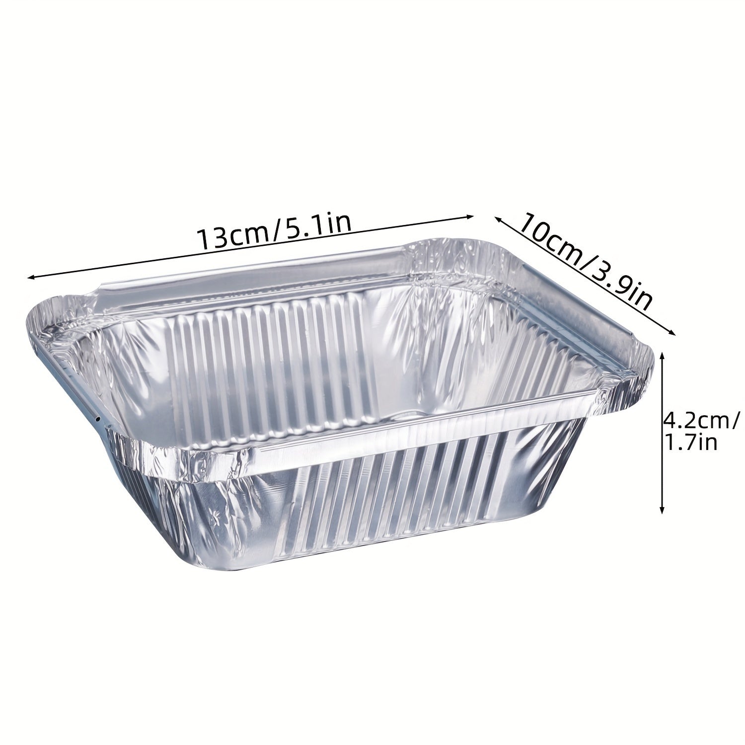 Pack of 20/50 Aluminum Foil Lunch Boxes Leak-proof Eco-friendly Disposable Food Containers for Takeaway and Picnics
