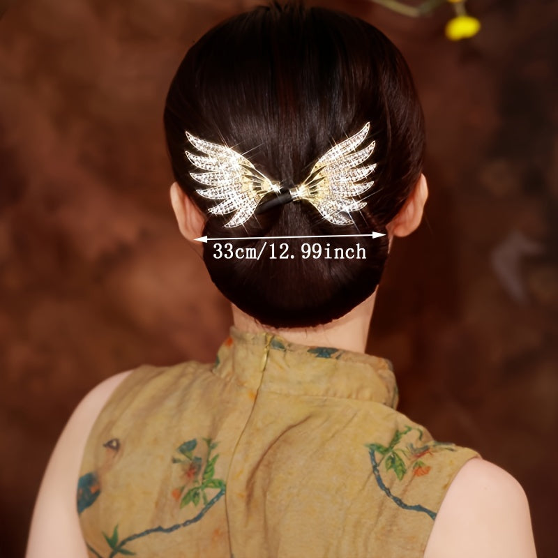 Elegant Gold and Silver Double Wing Hair Clip for Sophisticated Styling