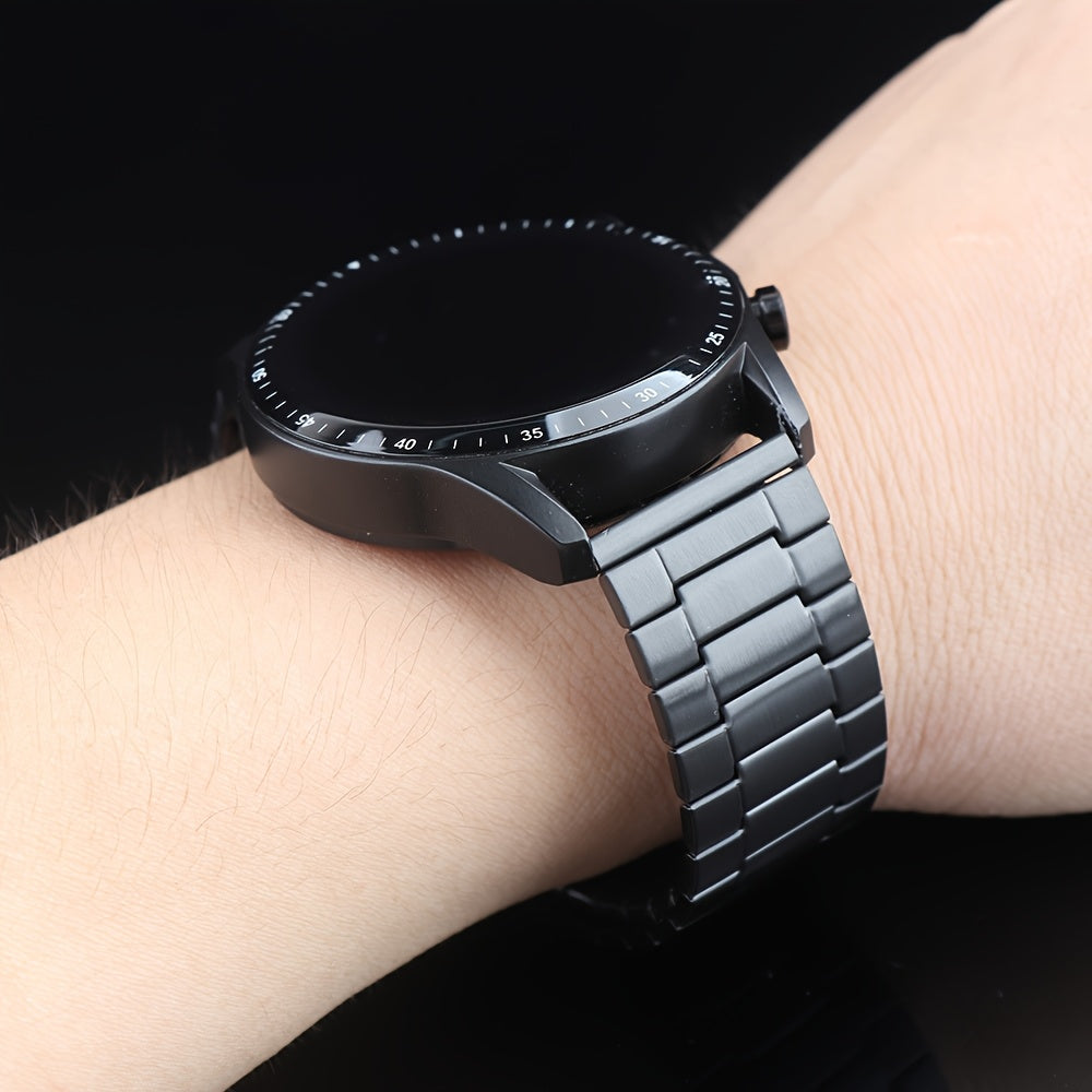 22mm Stainless Steel Elastic Watch Strap for Smartwatches Compatible with Huawei, Xiaomi, Huami