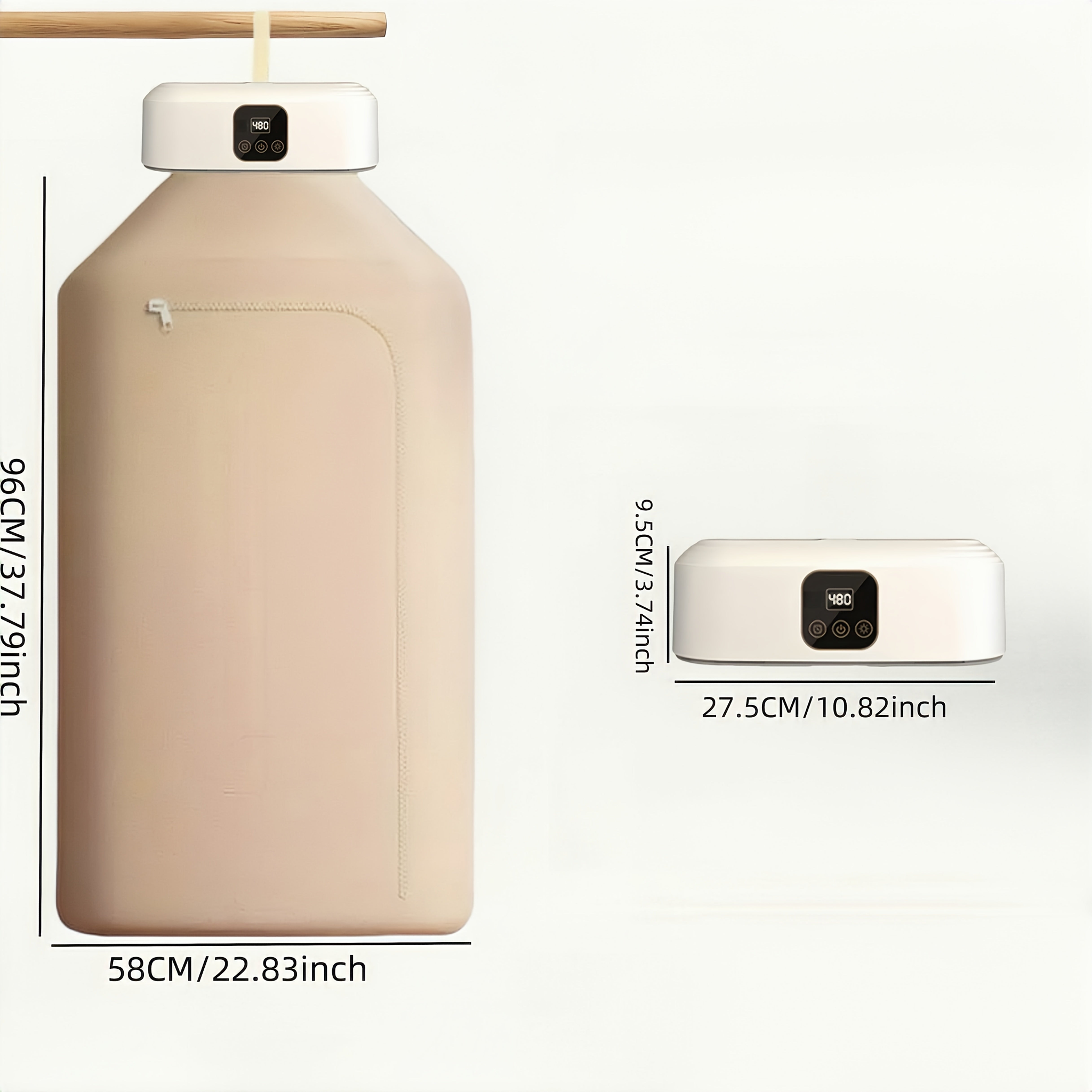 Plug-in Folding Clothes Dryer 550W Yuqori quvvatli tez quritish aqlli tegish