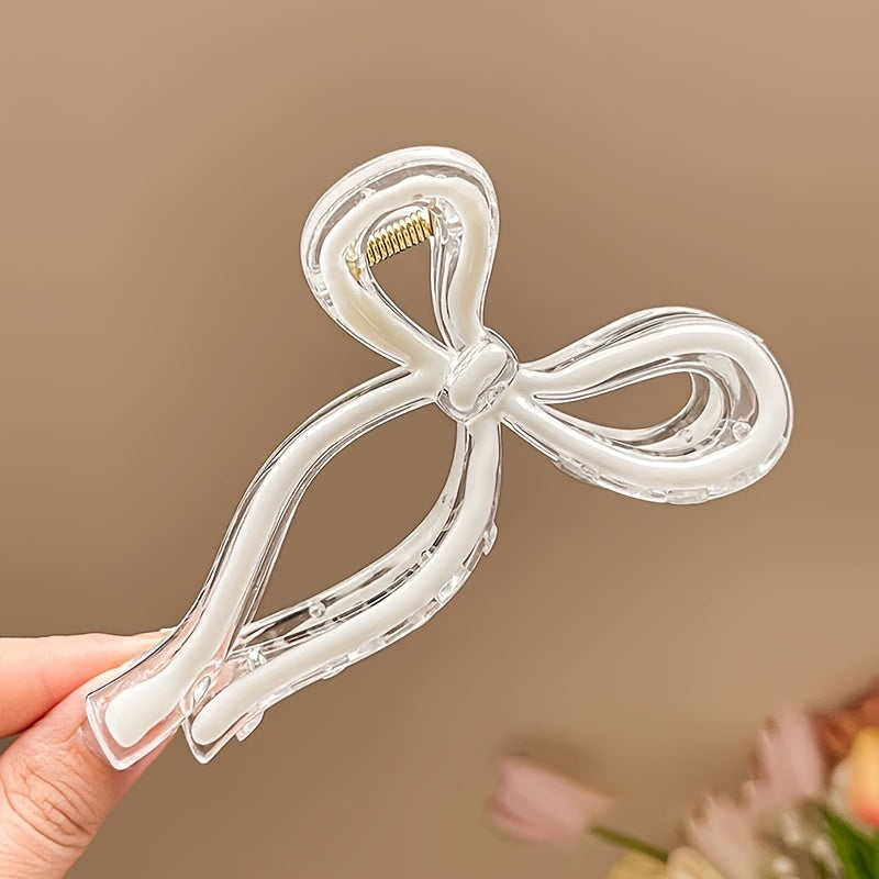 Large Bowknot Hair Clips Set for Securing Hairstyles Plastic Elegant Bohemian Butterfly Style