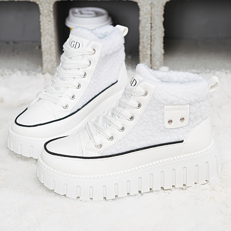 Women's Winter Thickened High-Top Warm Boots Chunky Sole Snow Shoes