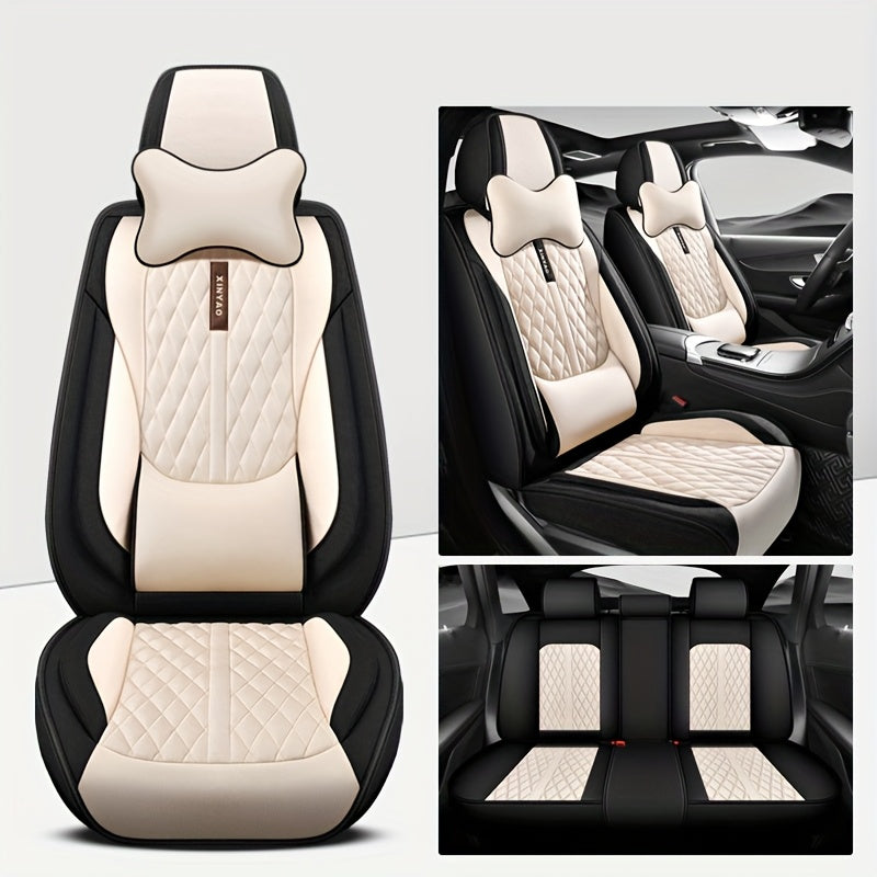 Универсальные чехлы для автомобильных сидений из полиэстера, водонепроницаемые, защитные на все сезоны