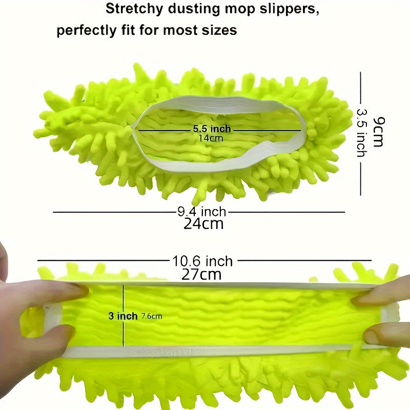 2 ta yumshoq qayta ishlatiladigan mopp poyabzal to'plami, mato poyabzal qoplamalari bilan, yuviladigan chang tozalash va tozalash poyabzallari uy pollari uchun
