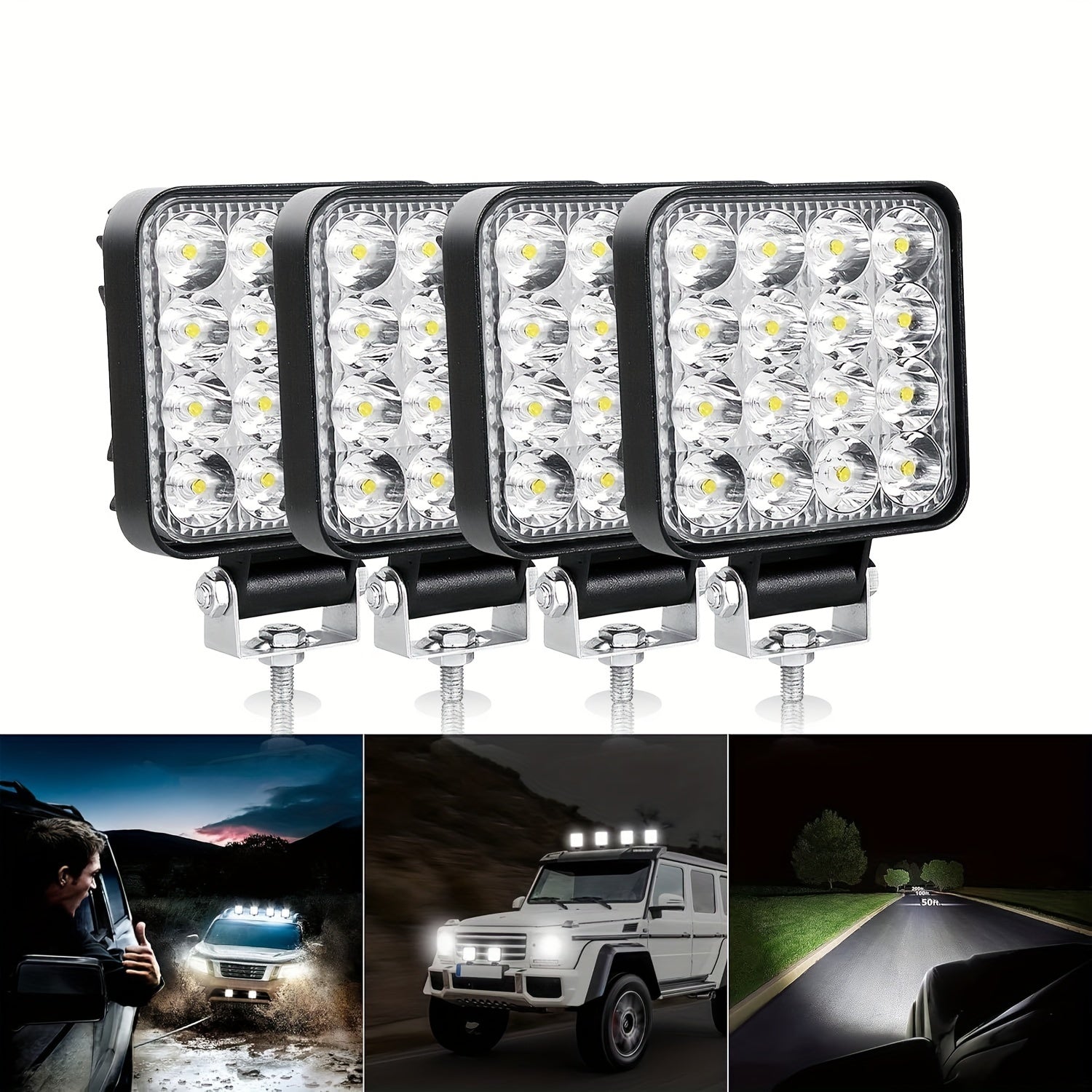 Mini LED Work Light Bar 8.38cm White Off Road Spot Flood for Tractor Truck SUV
