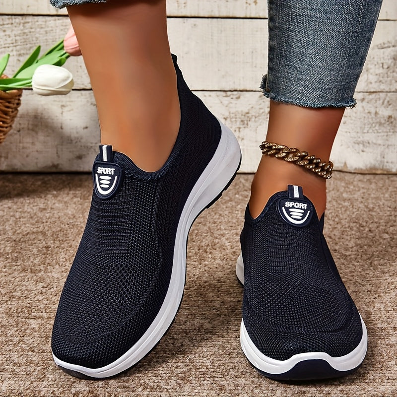 Women’s Slip-On Sneakers Breathable Knit Lightweight All-Season Shoes