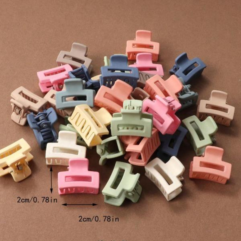 Women Hair Clips 20 Pack Matte Rectangular Hair Claw Accessories Small Functional