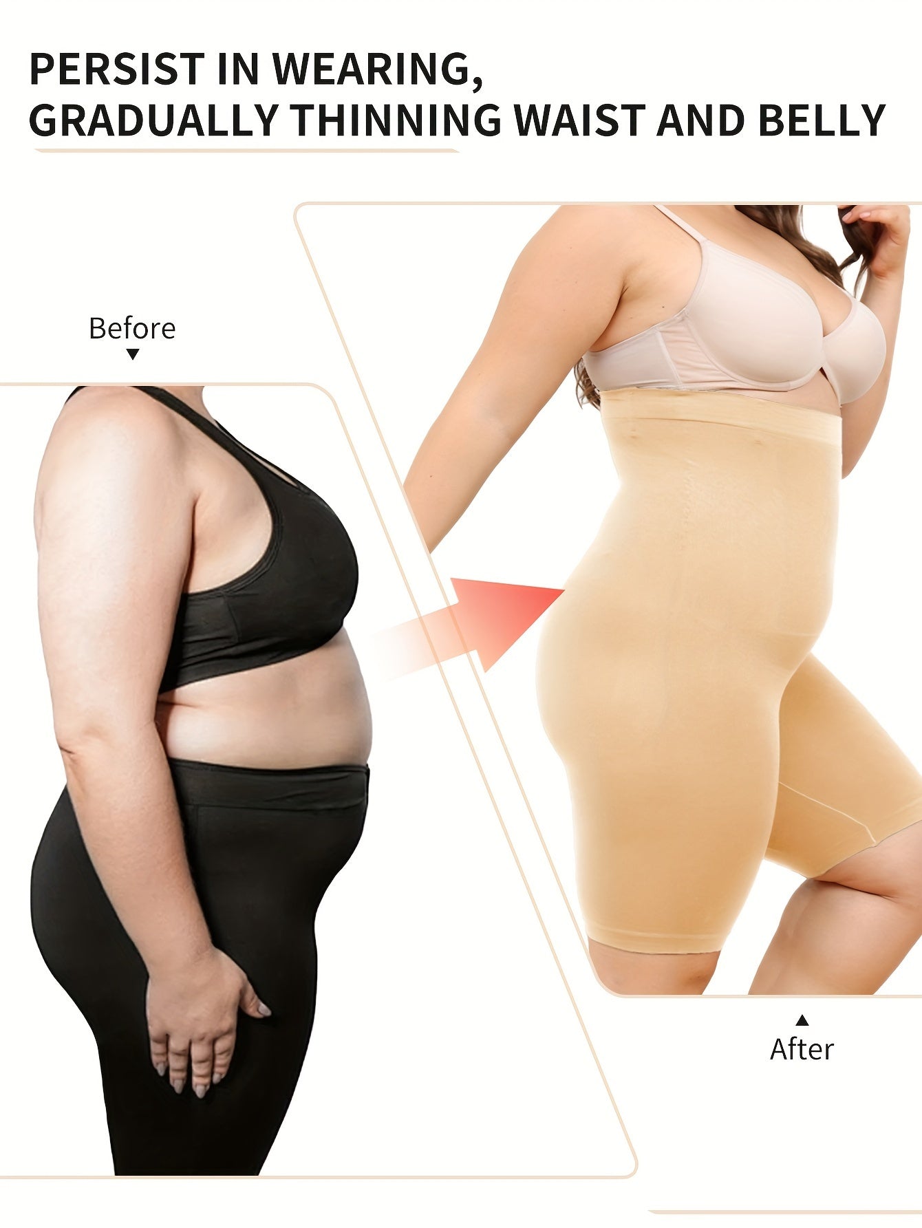 Women's Tummy Control Shapewear Shorts Seamless Breathable High-Waisted