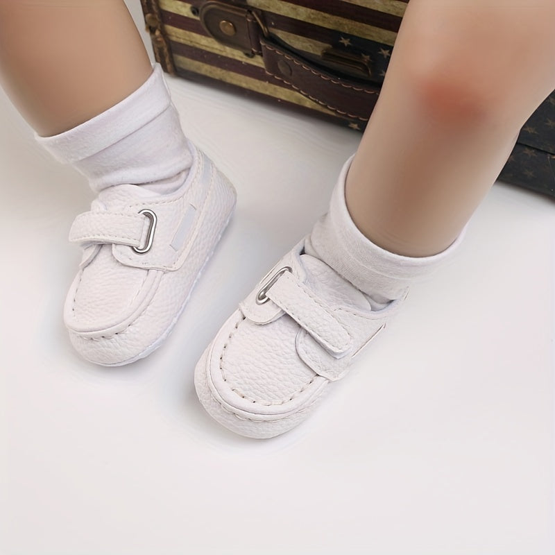 Baby Boys and Girls Non-Slip Striped Light Up Sneakers with Hook and Loop Fastener for Indoor and Outdoor All-Season