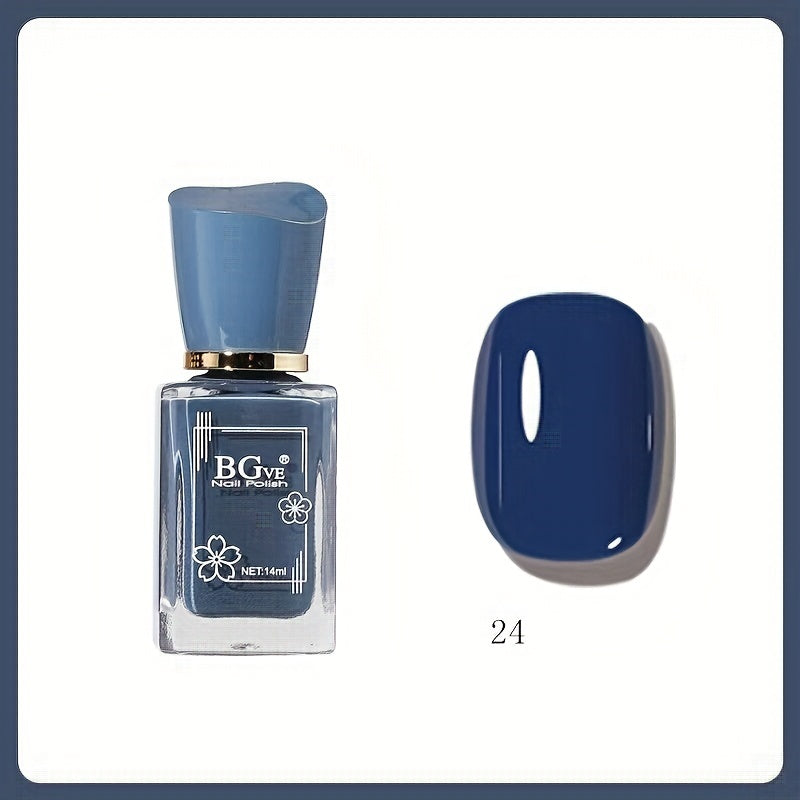 Women 14ML Quick Dry Nail Polish Non-Peelable One Step Bright Color