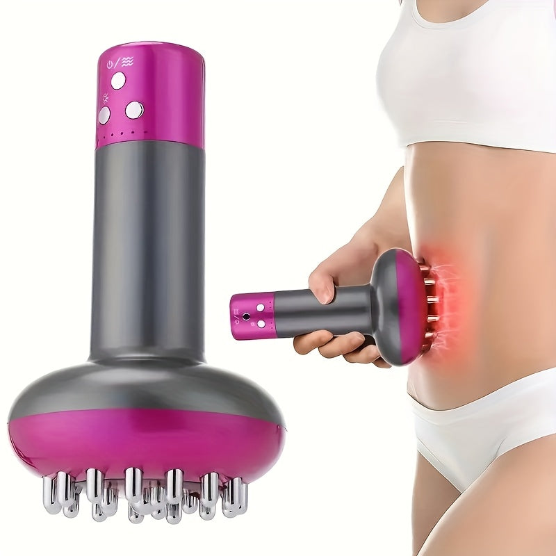 Handheld Meridian Brush Massager with 1200mAh Rechargeable Lithium Battery and USB Charging