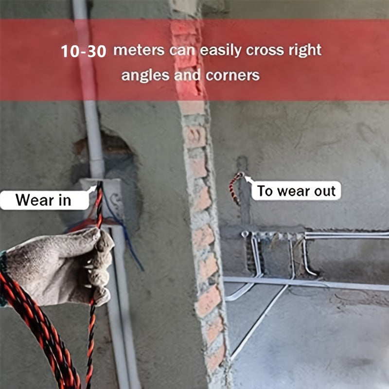 Электрик Инструмент для вытягивания проводов из стали, без плетения, прочный металлический вставитель кабеля
