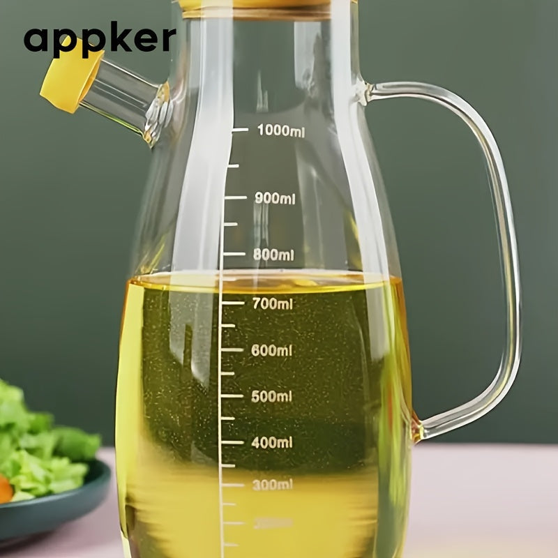 Glass Olive Oil Dispenser Bottle with Leakproof Seal for Kitchen and Outdoor Use