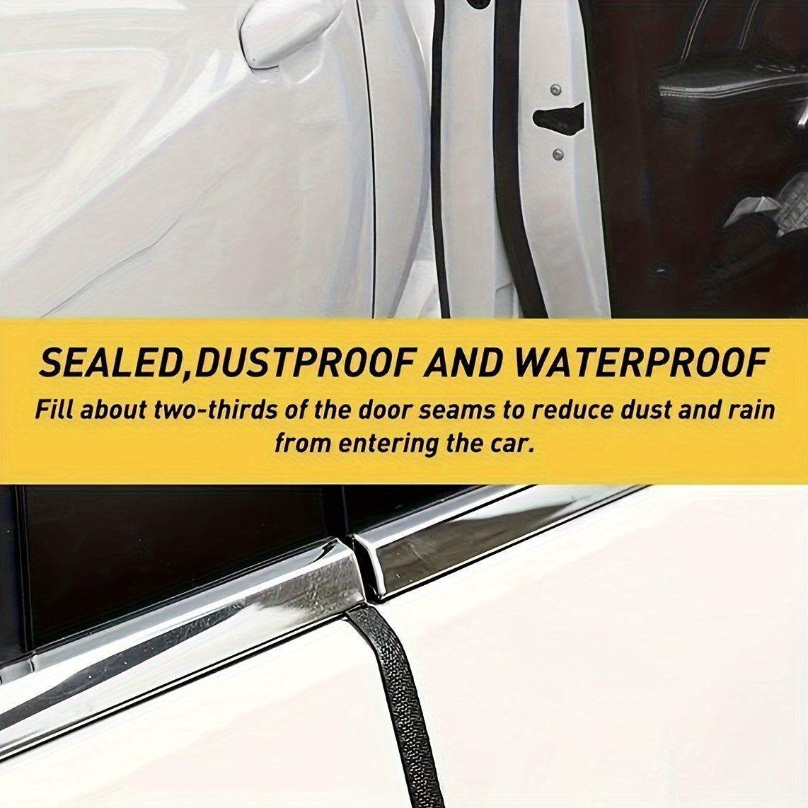 Universal Steel Door Edge Protector Seal Strip Thickened Soundproof Noise Reducer