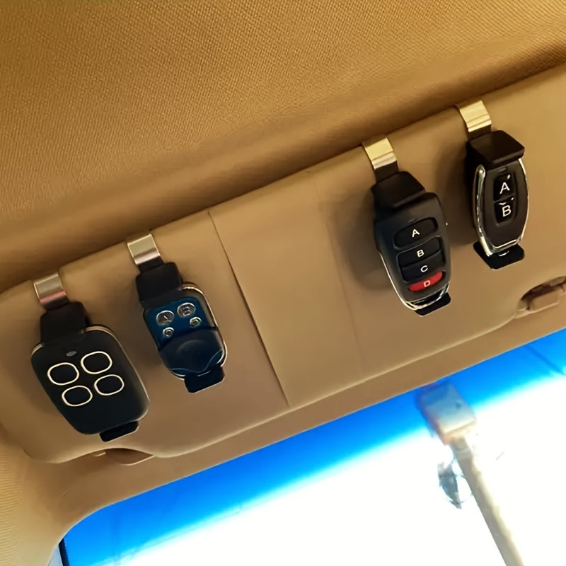 Universal avtomobil quyosh nuri visor klip tutqich metall kalitlar tashkilotchisi