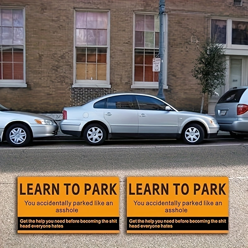 25 Pcs Orange Black Parking Violation Cards - Humorous Enforcement Tickets