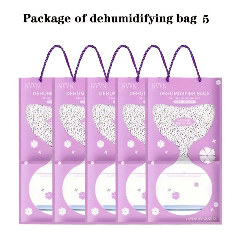 Lavender Scented Dehumidifier Bags for Wardrobe Closet Bathroom Pack of 5-10