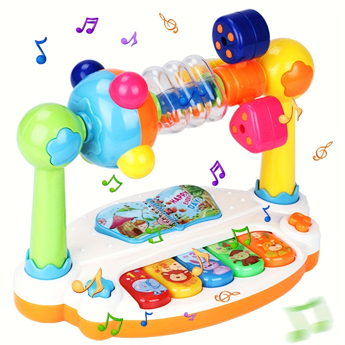 Children's Music Piano Toy for Early Childhood Education, Plastic, Mixed Color