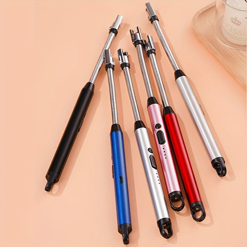 Rechargeable Windproof Torch Lighter with Pulse Ignition for Camping and Outdoor Use