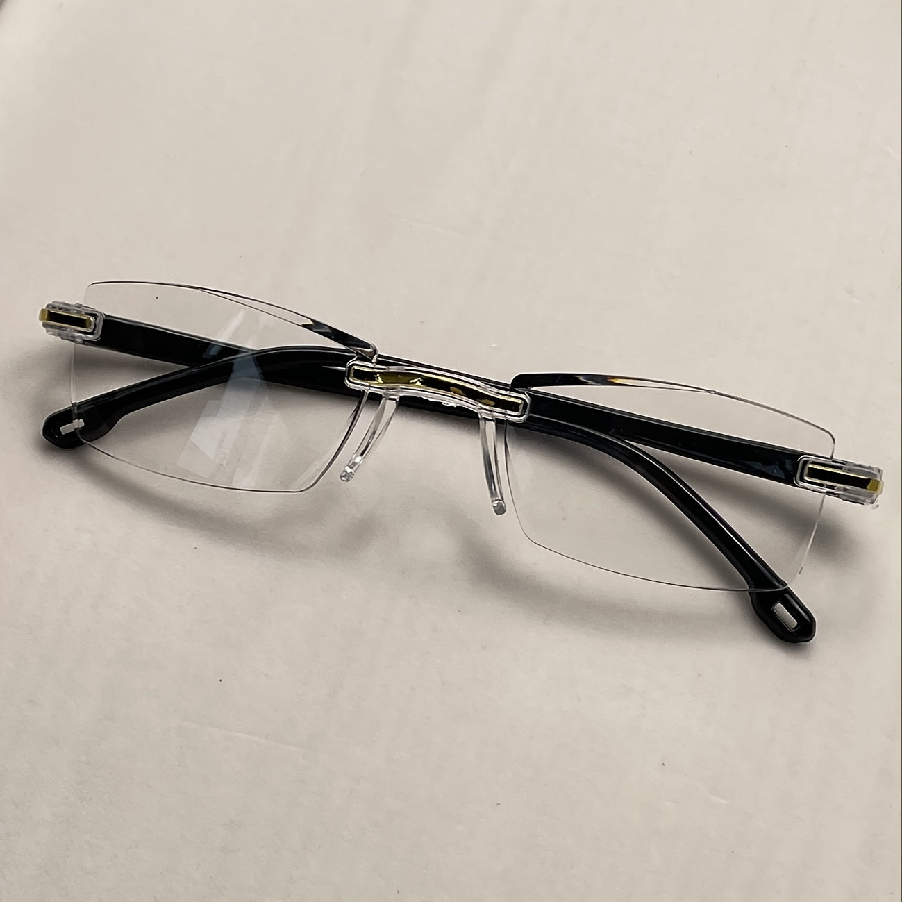 Set of 8 Unisex Rimless Reading Glasses Blue Light Blocking Rectangle Style