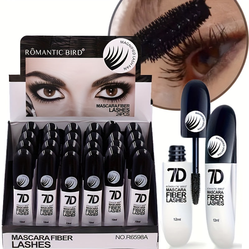7D Waterproof Fiber Lash Mascara Volumizing Lengthening Black 12ml