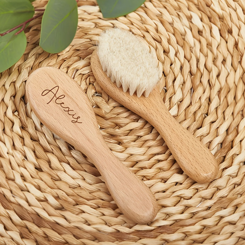 Personalized Wooden Hair Brush with Engraving for Gifts and Keepsakes