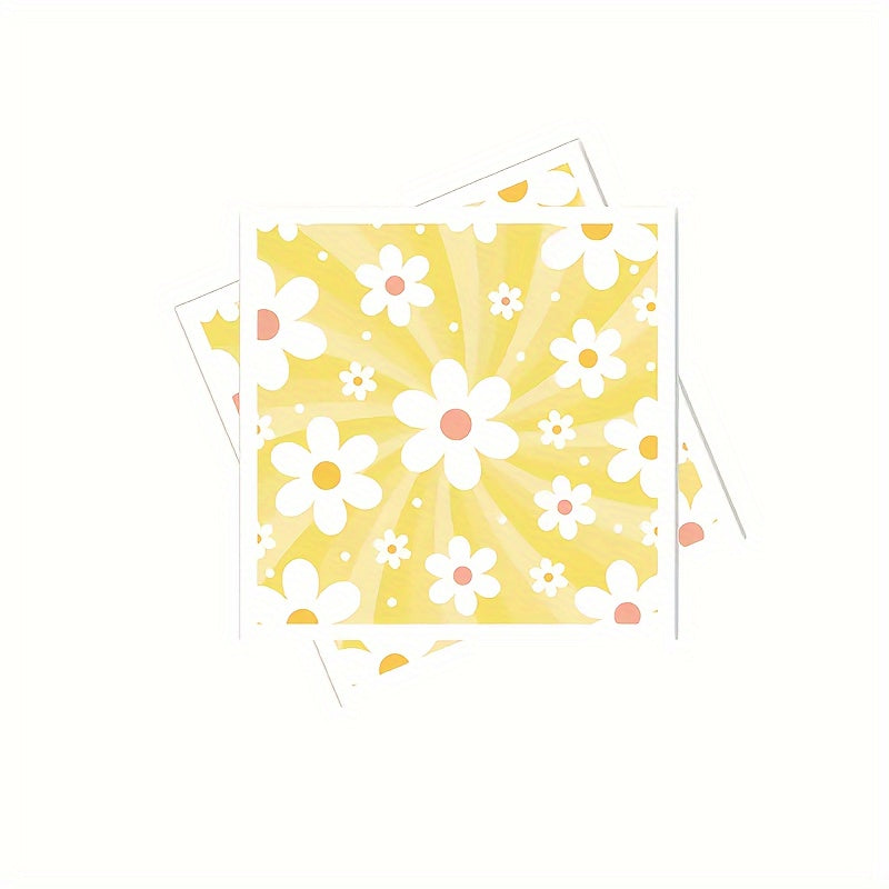 Одноразовый набор посуды с тематикой ромашки, 10 предметов: тарелки, чашки, салфетки, украшения для вечеринки