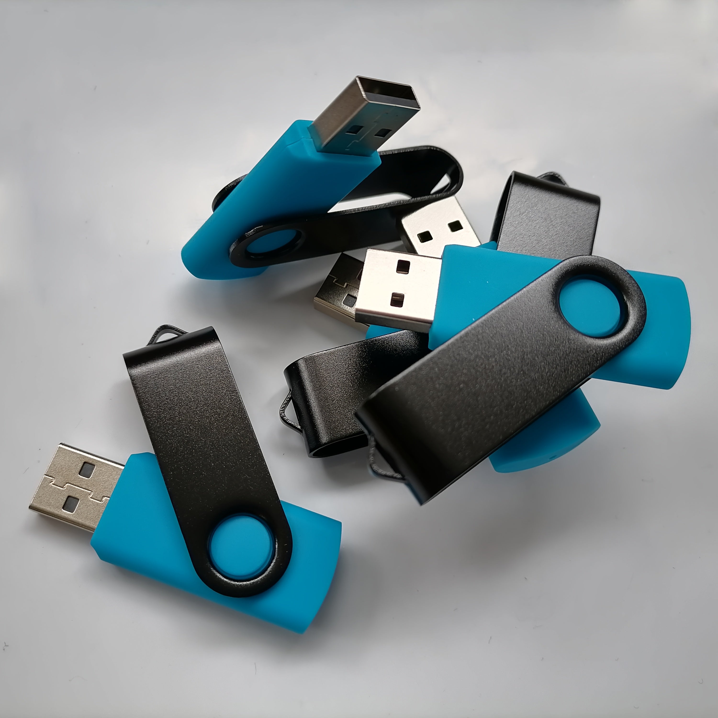 5-to'plam Ko'k USB 2.0 flesh drayverlari 128MB 256MB 512MB PC Mac uchun zaxira nusxasi