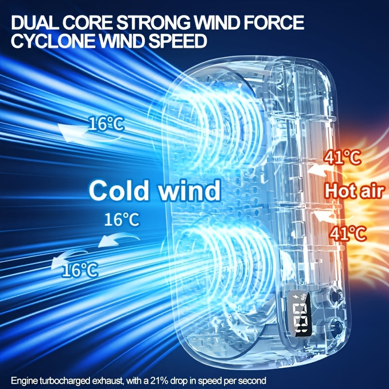 Portable Mini USB Fan with Adjustable Speeds, 1200mAh Battery, Touch Control